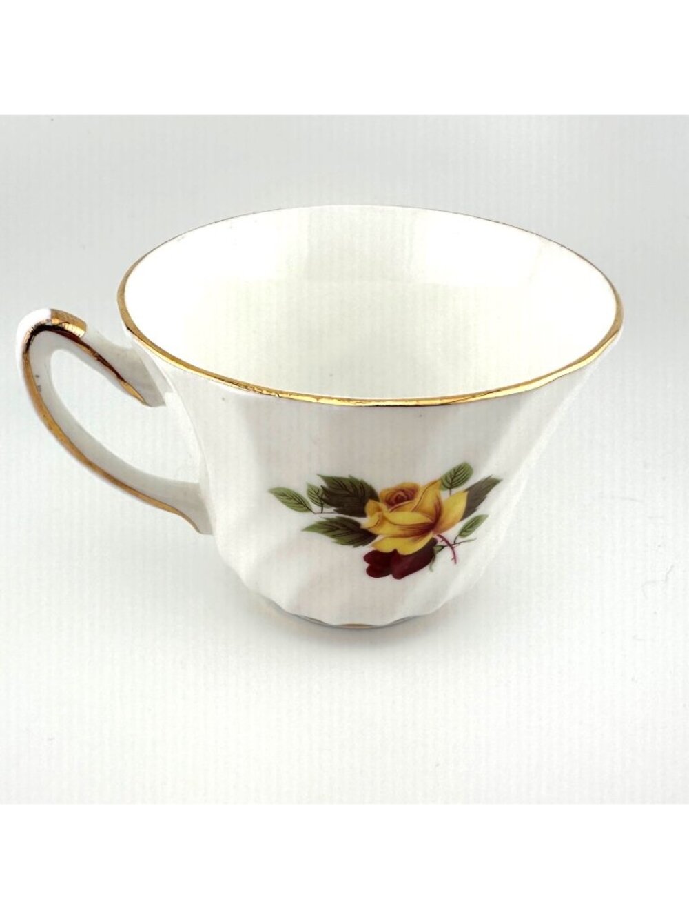 Vintage Royal Sutherland Yellow & Red Rose Fine Bone China Tea Cup England
